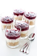 Cheesecake in a glass bowl - 45794740