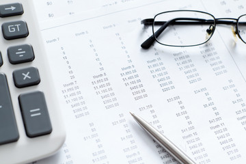 Close up view of business documents