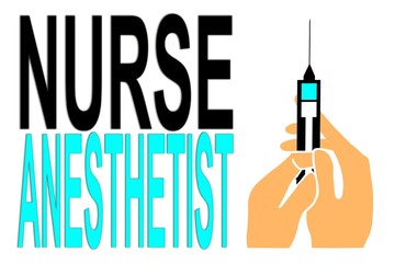 Nurse anesthetist CRNA / anesthesia  - illustration / icon
