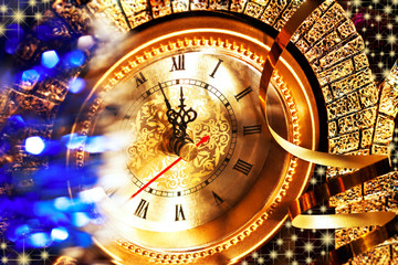 New Year's Eve at five minutes to twelve