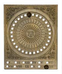 Brass calendar