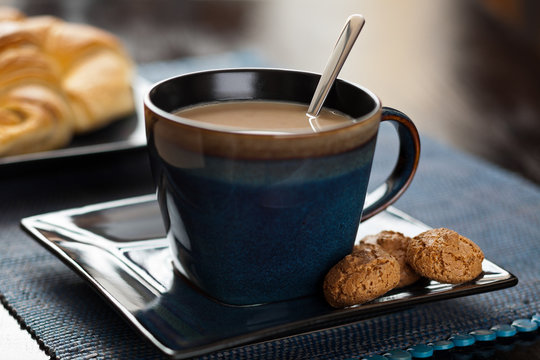 Fototapeta Kawa z ciastkami włoskimi