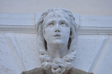Ancient mask in Venice, Italy
