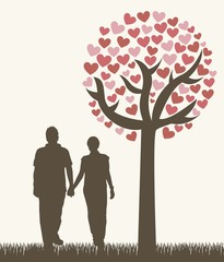 Plakat couple under tree