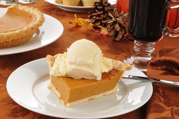 Pumpkin pie and mulled wine