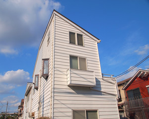 White small house in Tokyo, Japan