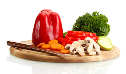 fresh vegetables isolated on white