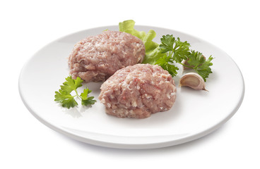 Raw chicken rissoles