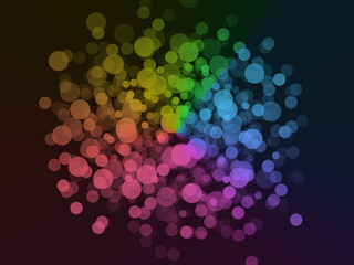 rainbow colored bokeh background