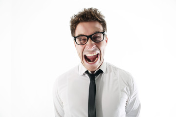 Homme d'affaire un peu fou