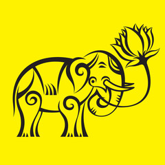 Indan Elephant & Lotus