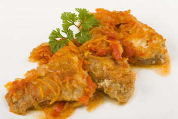 fish with vegetable marinade
