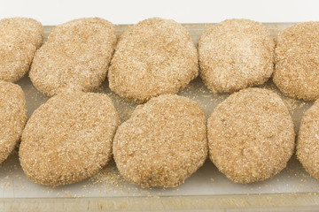 breaded cutlets in breadcrumbs