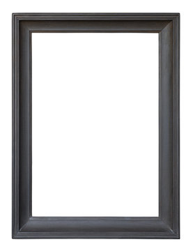 Old wooden picture frame with clipping path