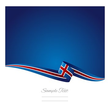 Icelandic flag abstract color background vector