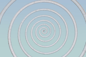 Spiral - Helix on blue Background