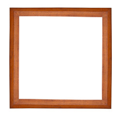 Wooden frame isolated on white background