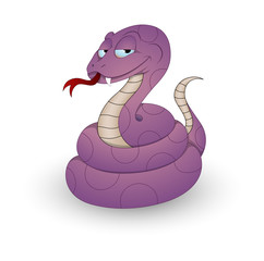 Fototapeta premium Funny Cartoon Snake Vector
