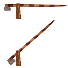 Cartoon illustration of a wooden barrier. eps10