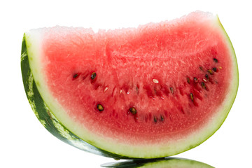 Piece of watermelon on white