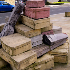 Obraz na płótnie Canvas Pomnik na ulicy w Liverpoolu Anglii