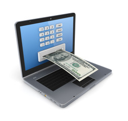 Online payments concept.