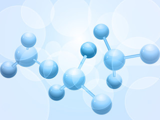3d molecule background