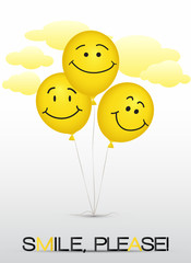 Smiley balloons card