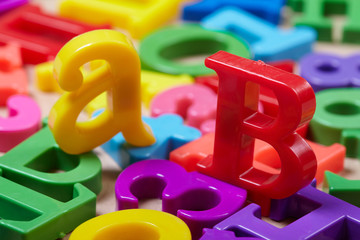 Fototapeta premium Plastic alphabet letters
