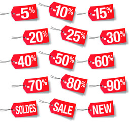 Etiquettes prix discount