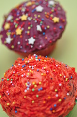 Cupcake Rouge et Violet
