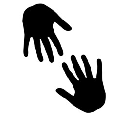 silhouette of hands