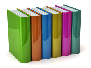 illustration of colorful books