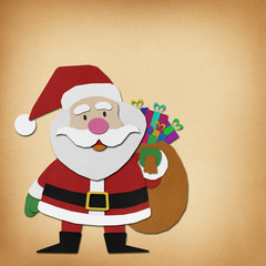 Santa claus recycled papercraft.