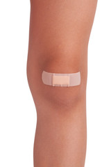 Human knee, sealed plaster