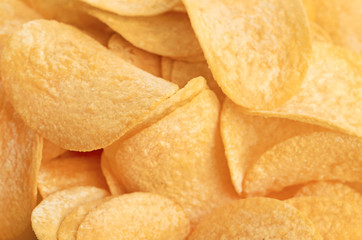 Potato chips background