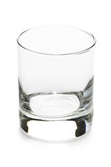 empty whisky glass isolated