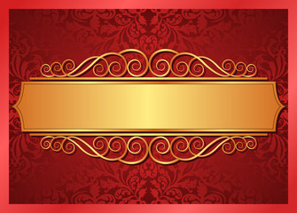 red and gold background