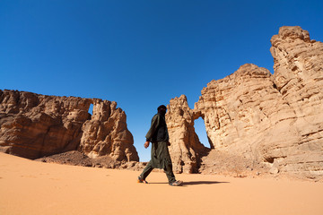 Tuareg in the Sahara desert
