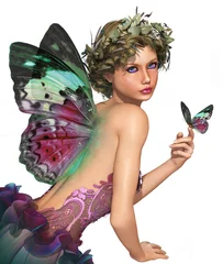 Zelfklevend Fotobehang Ontmoet een vlinder CA © Atelier Sommerland