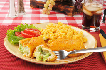 Stuffed chicken dinner