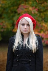 alternative girl in autumn