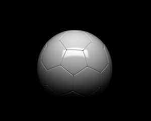 Fototapeta na wymiar Soccer ball dark background