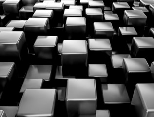 Abstract digital 3d blocks background