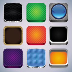 Vector set with 9 app icons