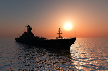 The military ship