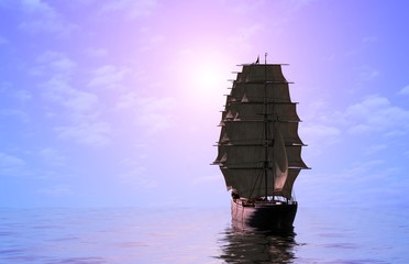 Sailboat in the sea.