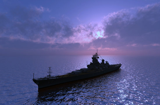 The military ship