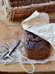 English pumpkin-chocolate cake