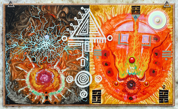 Abstract mask of sorcery